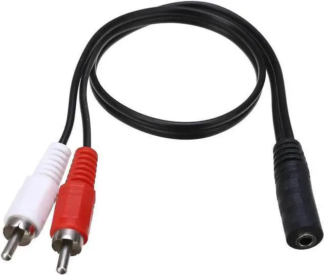 Main image of 3.5mm 1/8 Inch Stereo Female to Dual RCA Male Y Audio Splitter Cable, 2RCA Audio Converter Adapter Cord