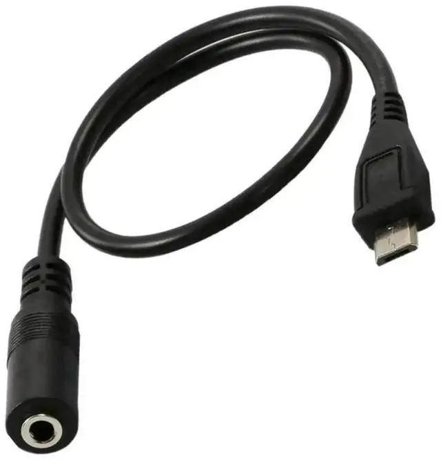 Alt view image 2 of 3 - Micro USB 5-Pin Male to 3.5mm Female TRRS AUX Audio Adapter Cable, Micro USB to Headphone Jack Converter Cord (1PC)