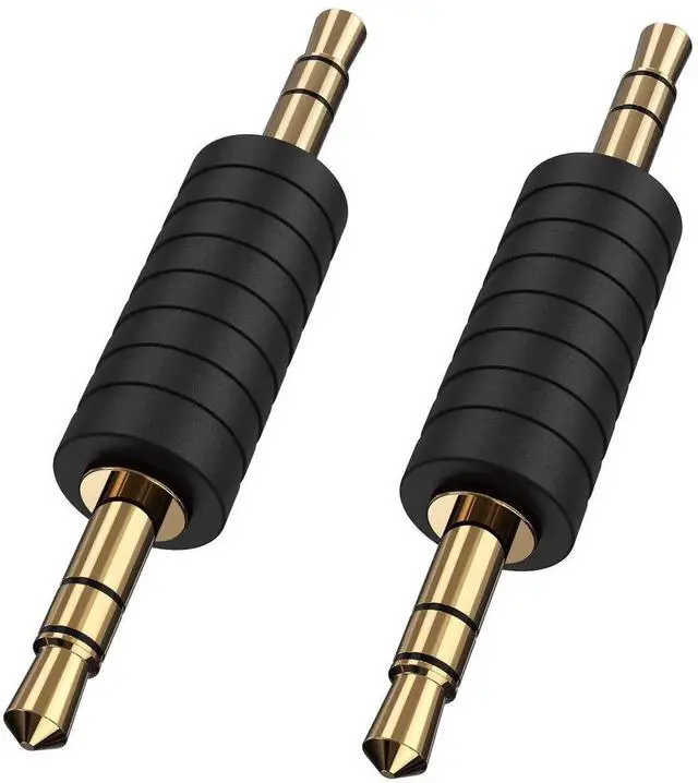 Main image of 2 Pack 3.5mm 1/8 Inch Stereo Male to Male AUX Audio Adapter Cables, Gold Plated Connectors Compatible with TaoTronics & Mpow BH129 Bluetooth Receivers