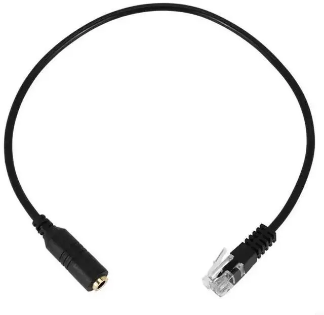 Main image of 3.5mm TRRS Female to RJ9 4P4C Male Phone Headset Adapter Cable, Office Telephone Headphone Converter Cord