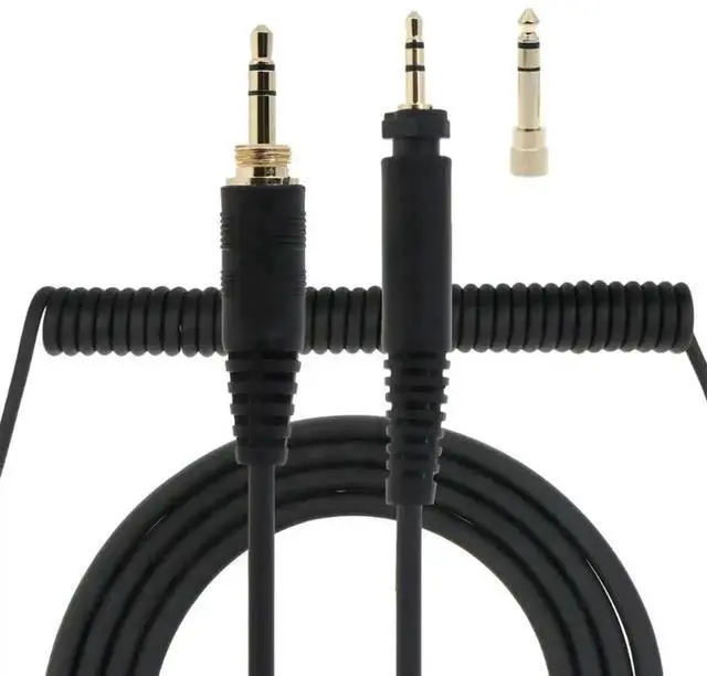 Main image of 2.5mm to 3.5mm Stereo Replacement Headphone Cable with 6.35mm 1/4" Adapter, Compatible with Shure SRH440 SRH840 SRH940 Studio Monitoring Headphones
