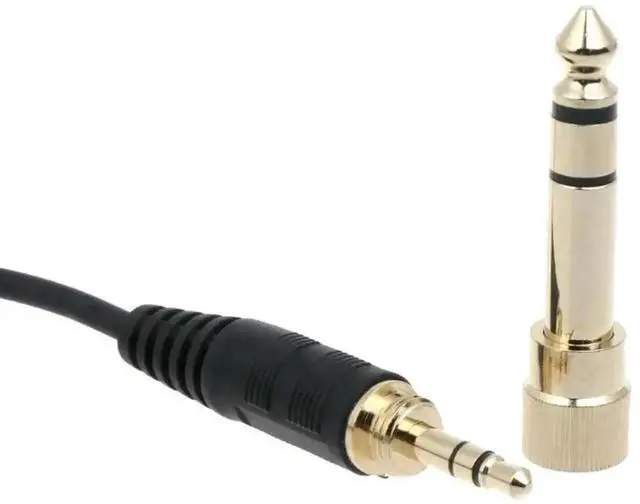 Alt view image 2 of 3 - 2.5mm to 3.5mm Stereo Replacement Headphone Cable with 6.35mm 1/4" Adapter, Compatible with Shure SRH440 SRH840 SRH940 Studio Monitoring Headphones