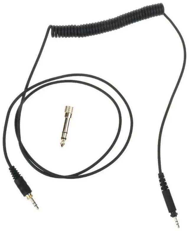Alt view image 3 of 3 - 2.5mm to 3.5mm Stereo Replacement Headphone Cable with 6.35mm 1/4" Adapter, Compatible with Shure SRH440 SRH840 SRH940 Studio Monitoring Headphones