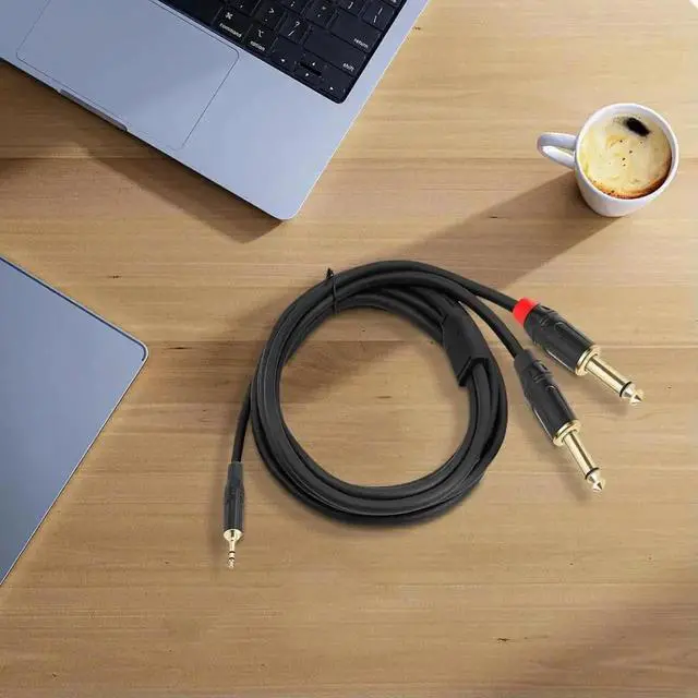 Alt view image 3 of 3 - 3.5mm 1/8 Inch Male to Dual 6.35mm 1/4 Inch Stereo Y Splitter Audio Cable, Gold Plated AUX Converter Cord for Phones, Mixers & Amplifiers