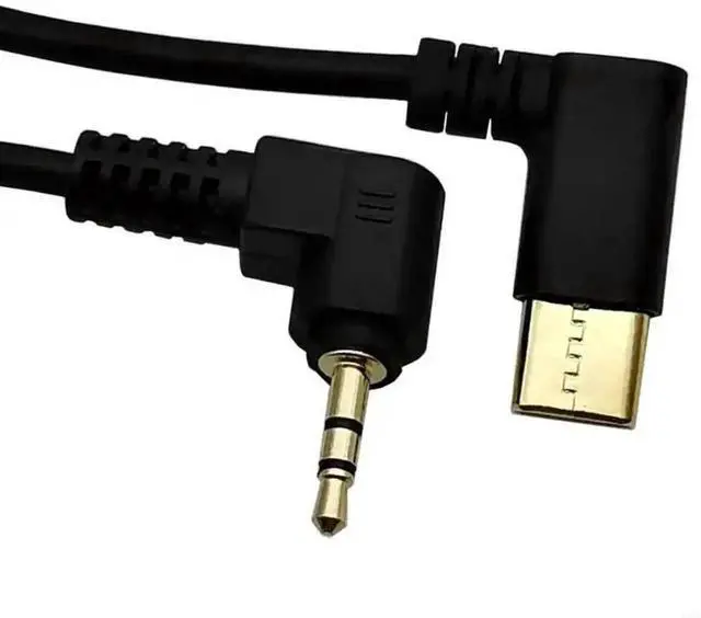 Alt view image 3 of 3 - 90 Degree Right Angle USB Type-C Male to 2.5mm Male AUX Audio Adapter Cable, Type-C to 2.5 Mini Jack Converter Cord for Headphones, PC & Speakers
