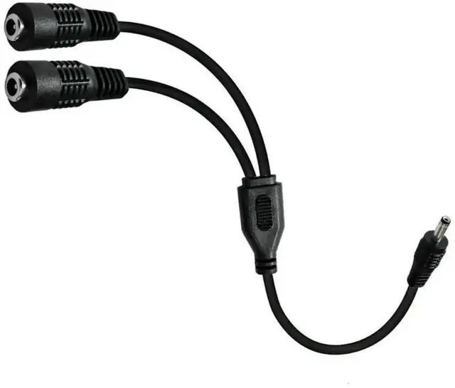 Alt view image 2 of 3 - DC 3.5mm×1.35mm Y Splitter Cable, 1 Male to 2 Female DC Power Extension Cord Adapter for CCTV Security Cameras