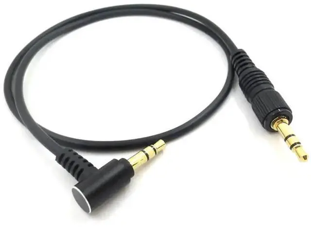 Alt view image 3 of 3 - 3.5mm Locking TRS Audio Splitter/Insert Cable, Right Angle 3.5mm Male to Straight 3.5mm Male Mic Recording Cable, Replacement Audio Accessory for Sony UWP-D11 UWP-D21 Wireless Microphone Receiver
