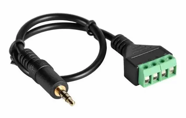 Alt view image 4 of 4 - 30cm Shielded 4-Pole 3.5mm TRRS Male to 4 Pin Screw Terminal AV Balun Cable, Audio Video Converter Adapter Connector