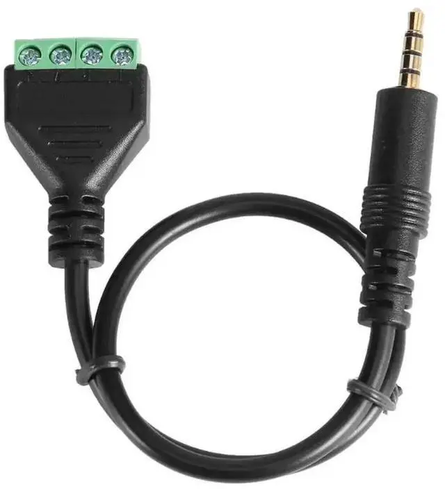 Alt view image 2 of 4 - 30cm Shielded 4-Pole 3.5mm TRRS Male to 4 Pin Screw Terminal AV Balun Cable, Audio Video Converter Adapter Connector