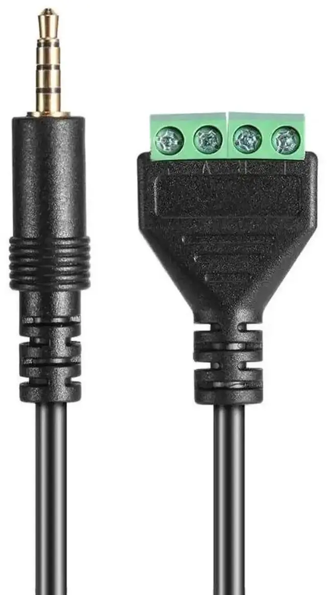 Alt view image 3 of 4 - 30cm Shielded 4-Pole 3.5mm TRRS Male to 4 Pin Screw Terminal AV Balun Cable, Audio Video Converter Adapter Connector