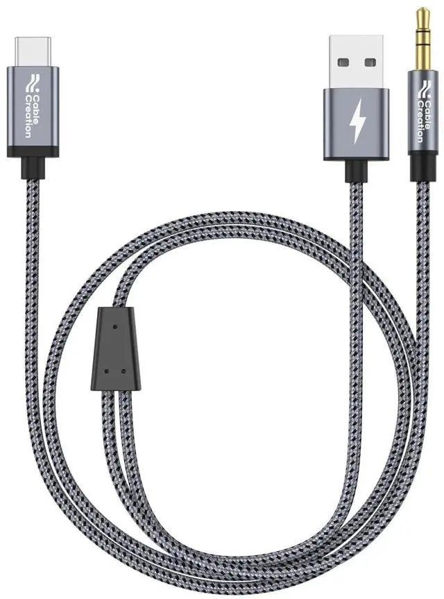 Main image of 2-in-1 USB C to 3.5mm Car Aux Audio Cable with PD 18W Charging, Type C to 1/8 Aux Jack Stereo Cord Compatible with iPhone 16/15 Pro Max/Plus, Galaxy S24/S23+, Google Pixel 9/8/7+