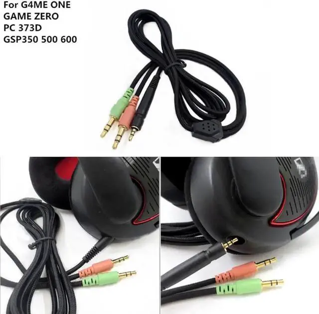 Alt view image 4 of 6 - 2M Replacement Gaming Headset Audio Cable Compatible with Sennheiser PC 373D GSP350 GSP500 GSP600 G4ME ONE GAME ZERO, PC Version Cord