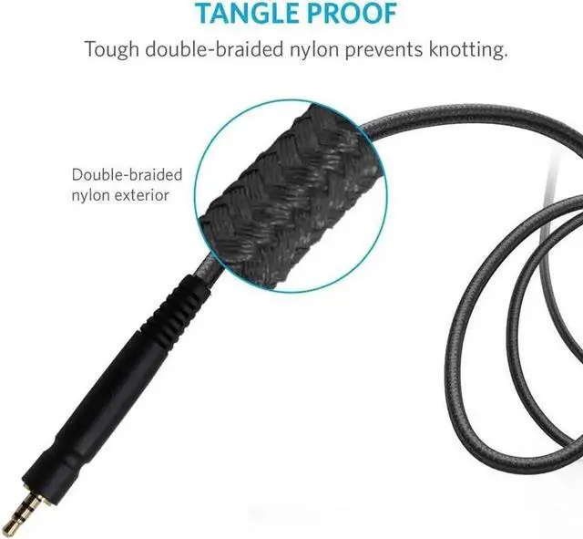 Alt view image 2 of 6 - 2M Replacement Gaming Headset Audio Cable Compatible with Sennheiser PC 373D GSP350 GSP500 GSP600 G4ME ONE GAME ZERO, PC Version Cord