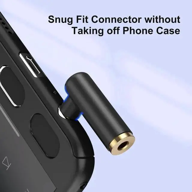 Alt view image 2 of 7 - Right Angle 3.5mm TRRS Audio Adapter, 1/8 Inch Male to Female Stereo Headphone Jack Connector for Headsets, Game Controllers, Tablets, Speakers, Black