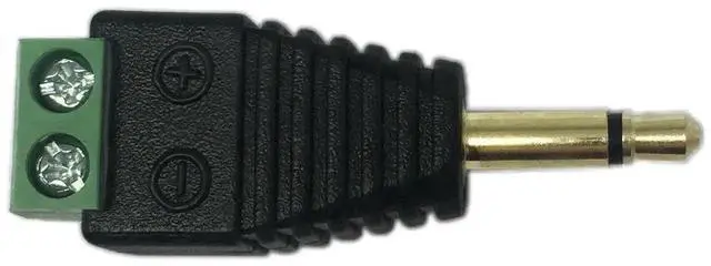 Alt view image 6 of 7 - 3.5mm TS Mono Male to 2 Pin Screw Terminal Female AUX Solderless Audio Balun Converter Adapter, 2 Pack