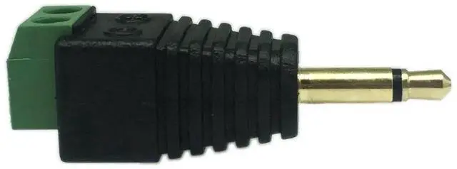 Alt view image 3 of 7 - 3.5mm TS Mono Male to 2 Pin Screw Terminal Female AUX Solderless Audio Balun Converter Adapter, 2 Pack