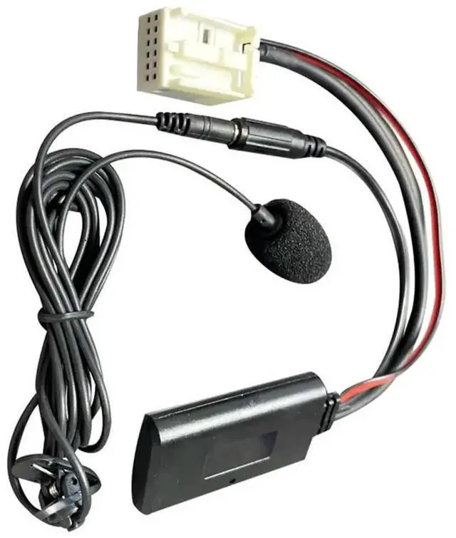 Alt view image 2 of 3 - Bluetooth 5.0 AUX Cable Adapter with Hands-Free Calling Microphone, Wireless Audio Receiver for Volkswagen RCD510 RCD300 RCD310 Car Stereo