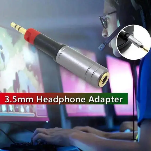 Alt view image 2 of 3 - 3.5mm Headphone Audio Adapter Converter Compatible with ATH-M40X M50X M60X M70X Headphones