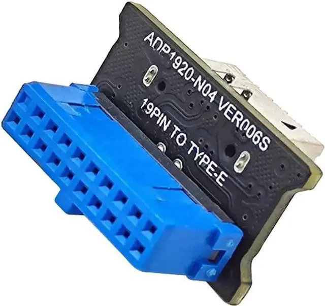 Alt view image 4 of 5 - USB 3.0 20Pin to USB 3.1 Gen2 Type-E 19Pin Header Adapter, Motherboard Internal Converter for PC Front Panel Type-C Port