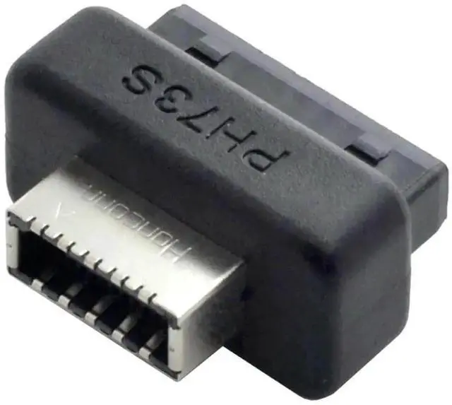Main image of Overmolded USB 3.1 Gen2 Type-E Key-A Female to USB 3.0 20Pin Male Header Adapter, Motherboard Front Panel Internal Extension Converter