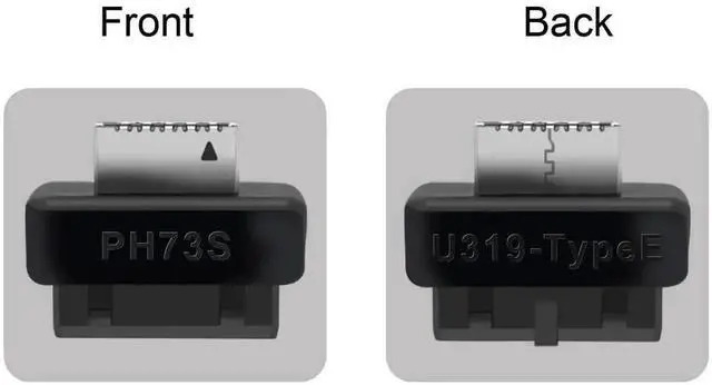 Alt view image 7 of 7 - Overmolded USB 3.1 Gen2 Type-E Key-A Female to USB 3.0 20Pin Male Header Adapter, Motherboard Front Panel Internal Extension Converter