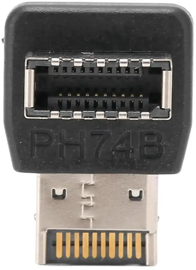 Alt view image 5 of 7 - PH74B 90-Degree Vertical USB 3.1 Type-E Header Elbow Adapter, Right Angle USB-C Internal Header Converter for PC Motherboard Front Panel