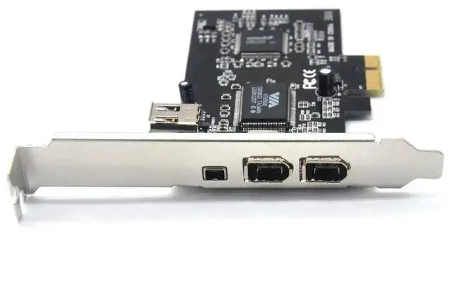 Alt view image 4 of 4 - 3-Port PCIe 1394A FireWire Expansion Card, PCIe X1 IEEE1394 Controller Adapter (2×6Pin +1×4Pin) with Low Profile Bracket for Desktop DV Camcorders