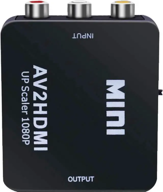 Alt view image 2 of 7 - 1080P RCA Composite CVBS AV to HDMI Converter, PAL/NTSC AV RCA to HDMI Video Audio Adapter with USB Power Cable, Compatible with N64 Wii PS2 Xbox VHS VCR Camera DVD