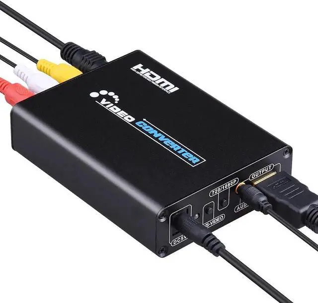 Alt view image 7 of 7 - 3RCA CVBS Composite S-Video to HDMI Converter, 720P/1080P AV S-Video Audio to HDMI Adapter with RCA S-Video Cable, Compatible NES SNES N64 PS2 PS3 HDTV