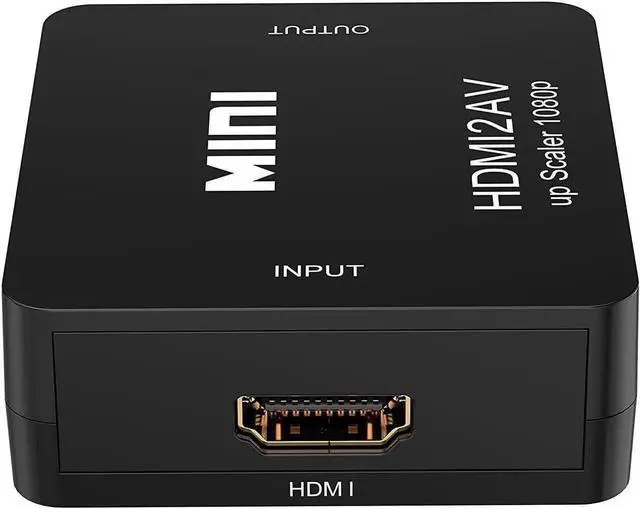 Alt view image 3 of 7 - 1080P HDMI to RCA Composite AV Converter, NTSC/PAL HDMI to 3RCA CVBS Audio Video Adapter Black, Compatible Xbox One PS4 Blu-Ray DVD Roku Chromecast Laptop Fire TV Stick Apple TV