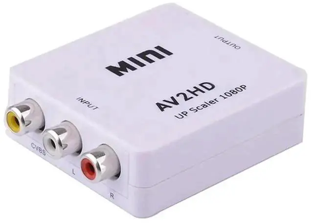 Alt view image 5 of 6 - 1080P RCA CVBS AV to HDMI Compatible Converter, Analog to Digital Audio Video Adapter for Set Top Box TV Monitor PS2 PS3 DVD with USB Power Supply