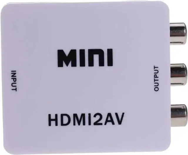 Alt view image 2 of 7 - Mini 1080P HDMI to 3RCA CVBS AV Converter, Digital HDMI to Analog RCA Audio Video Adapter for HDTV & Vintage Analog TVs