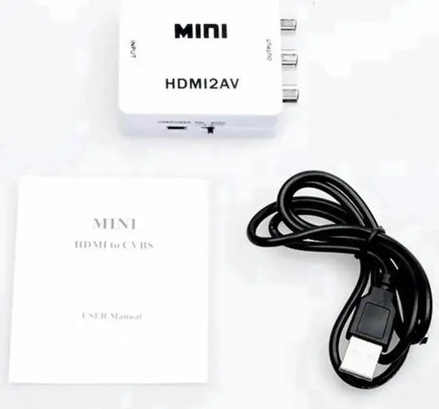 Alt view image 5 of 7 - Mini 1080P HDMI to 3RCA CVBS AV Converter, Digital HDMI to Analog RCA Audio Video Adapter for HDTV & Vintage Analog TVs