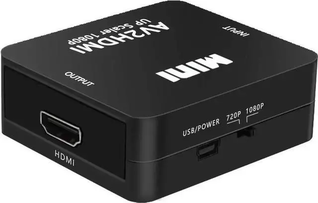 Alt view image 5 of 7 - 1080P RCA CVBS AV to HDMI Converter with USB Power Cable, Analog Composite Audio Video Adapter Supports PAL/NTSC, Compatible N64 Wii PS2 Xbox VHS VCR Camera DVD