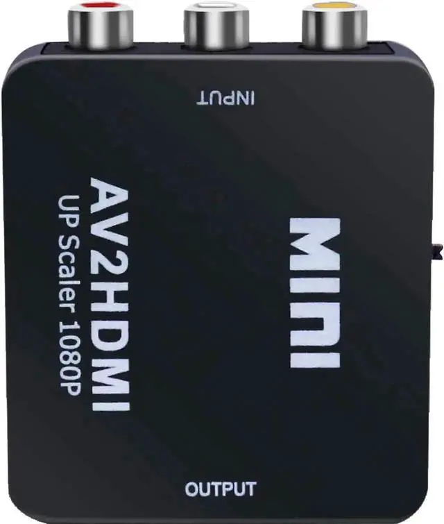 Alt view image 4 of 7 - 1080P RCA CVBS AV to HDMI Converter with USB Power Cable, Analog Composite Audio Video Adapter Supports PAL/NTSC, Compatible N64 Wii PS2 Xbox VHS VCR Camera DVD