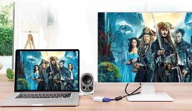 Alt view image 3 of 7 - Black Active HDMI Male to VGA Female Converter Adapter with 3.5mm Audio Jack, 1080P HDMI to VGA Adapter for Laptop PC DVD HDTV Projector Chromebook Xbox