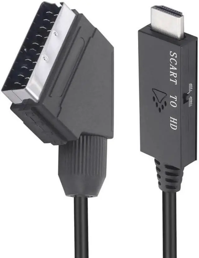 Alt view image 2 of 5 - HDMI to SCART Converter Adapter with Stereo Audio, Digital to Analog SCART Video Converter Supports PAL/NTSC 1080P, Compatible DVD TV Box PS2 Wii Retro Game Consoles
