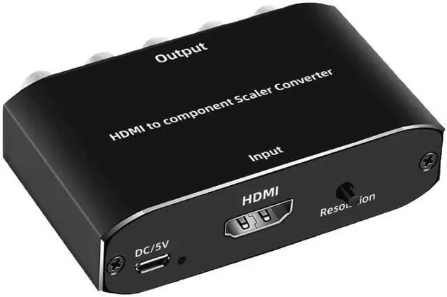 Main image of 1080P HDMI to YPbPr Component 5RCA Converter with Scaler Function, Digital HDMI to RGB R/L Audio Video Adapter Compatible Blu-ray DVD PS4 Xbox 360 TV Projector