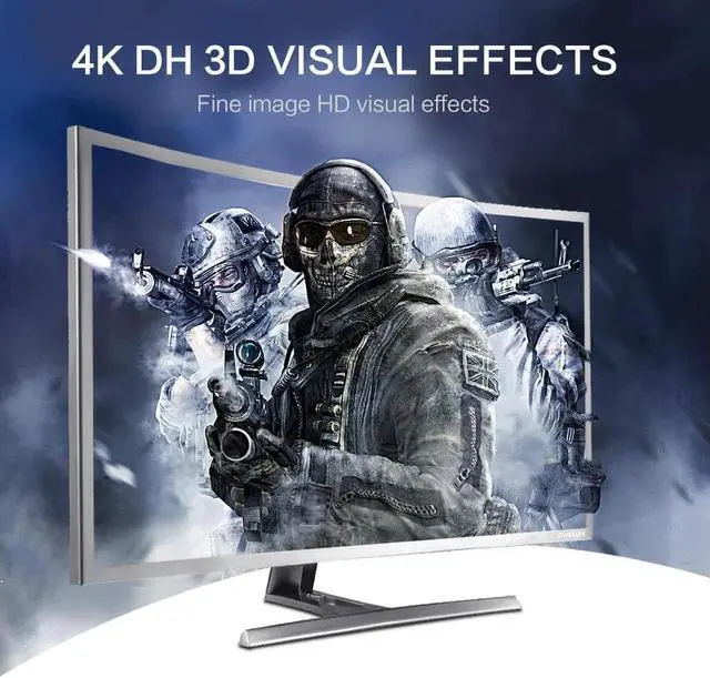 Alt view image 7 of 7 - 1x2 HDMI Splitter 1 In 2 Out, 4K 1080P 3D Mirror HDMI Distribution Splitter, Mirror Single Signal to Two Monitors Simultaneously