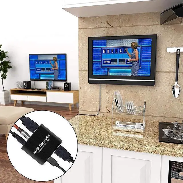 Alt view image 6 of 7 - 4K@60Hz HDMI Audio Extractor Splitter, HDMI to HDMI + Optical SPDIF Toslink + 3.5mm AUX Stereo Audio Converter, Support HDCP2.2, 1080P Full HD & 3D Video