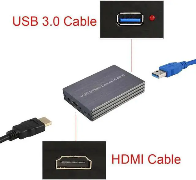 Alt view image 4 of 7 - 4K HDMI to USB 3.0 Video Capture Card Dongle, 1080P HD Recording Adapter Compatible with Windows Mac Linux