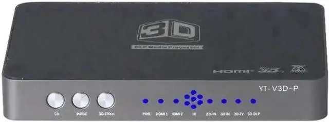 Main image of 2D to 3D HDMI Video Converter, Convert Left-Right / Top-Bottom 3D Format Signal for Projector Blu-Ray Player, US Power Plug