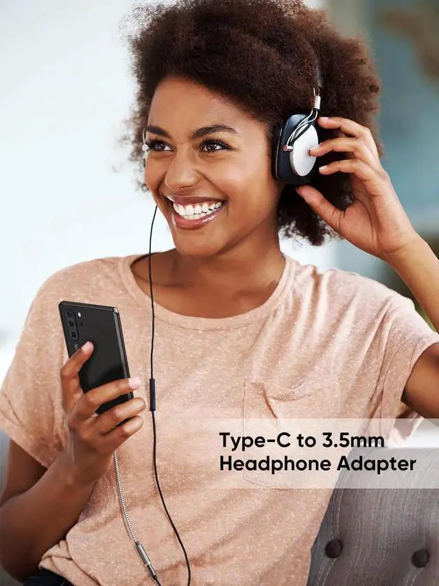 Alt view image 7 of 7 - 0.33FT USB C to 3.5mm Audio Adapter with Built-in 24Bit/96kHz HiFi DAC, Type-C Aux Headphone Dongle Compatible with iPhone 15/16 Series Galaxy S24 S23 Ultra Pixel 9 iPad