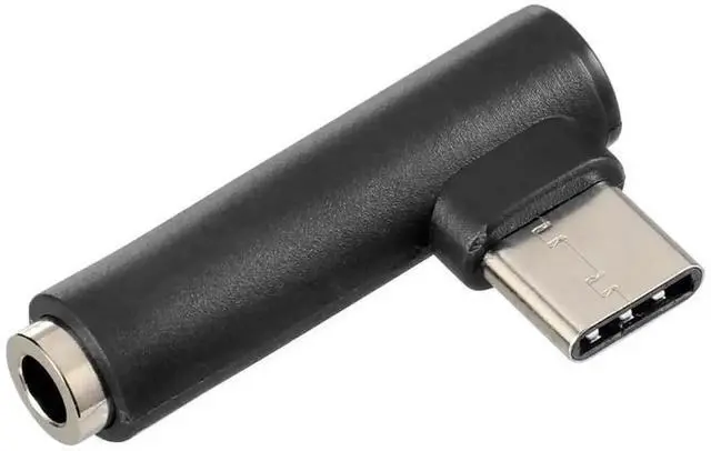 Main image of 90 Degree USB-C to 3.5mm Audio Adapter, Right Angle Type-C Male to 3.5mm TRRS Female Headphone Converter