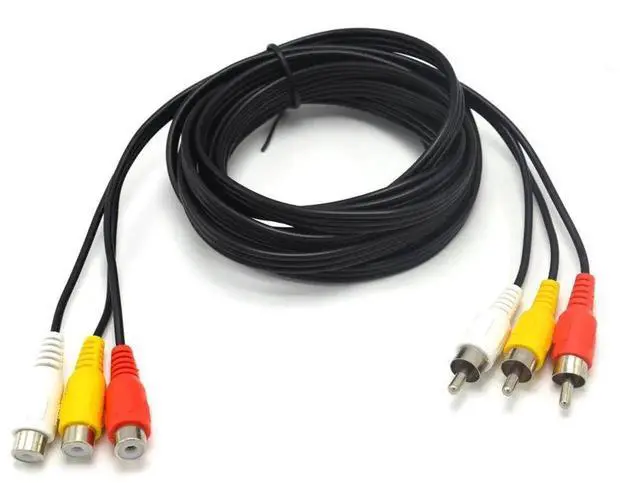 Alt view image 2 of 3 - 15FT 3RCA Male to Female Composite AV Extension Cable, Red White Yellow Audio Video Cord for DVD VCR TV Satellite Box