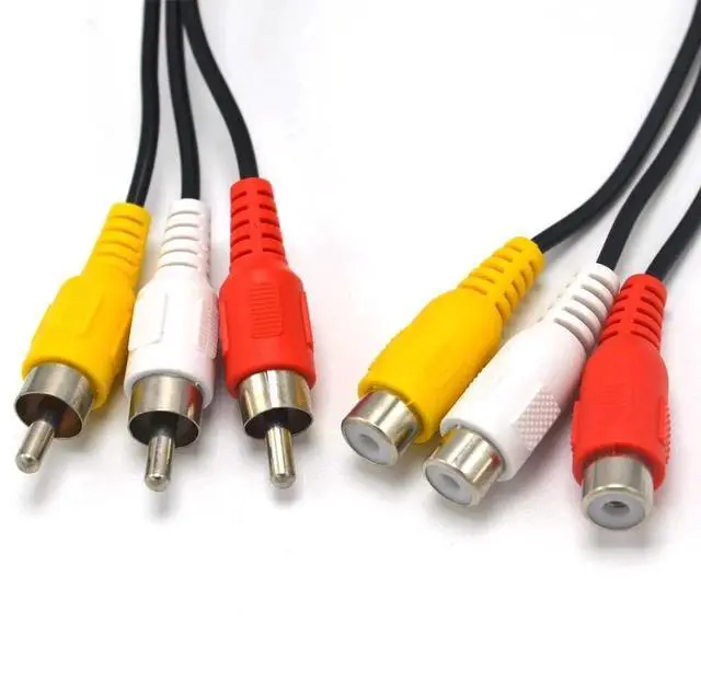Alt view image 3 of 3 - 15FT 3RCA Male to Female Composite AV Extension Cable, Red White Yellow Audio Video Cord for DVD VCR TV Satellite Box