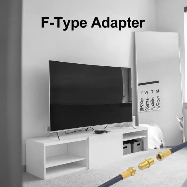 Alt view image 2 of 6 - 6 Pack Gold-Plated F-Type Female to Female Coax Couplers, RG6 RG59 Coaxial Cable Extension Connectors for TV Antenna Satellite Cable