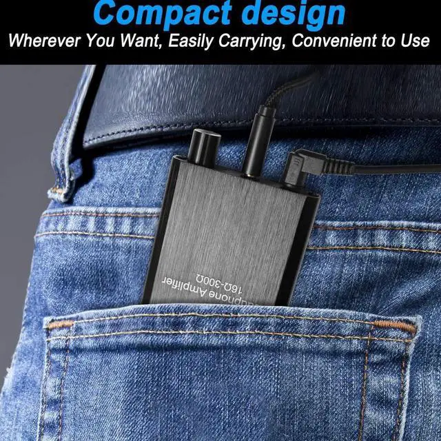 Alt view image 3 of 7 - Portable 3.5mm Headphone Amplifier with Built-in Lithium Battery, Mini Audio Amp for Smartphone, Tablet, MP3/MP4 Player, Digital Audio Player & PC