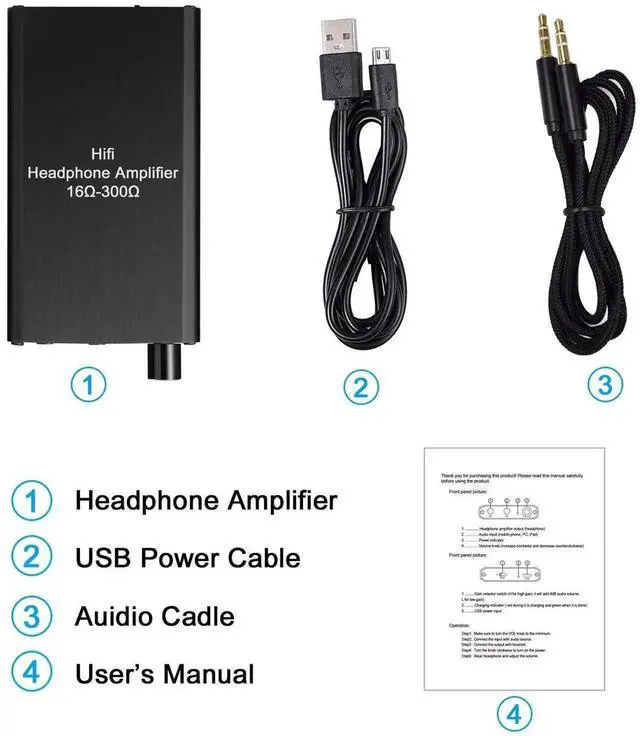 Alt view image 5 of 7 - Portable 3.5mm Headphone Amplifier with Built-in Lithium Battery, Mini Audio Amp for Smartphone, Tablet, MP3/MP4 Player, Digital Audio Player & PC