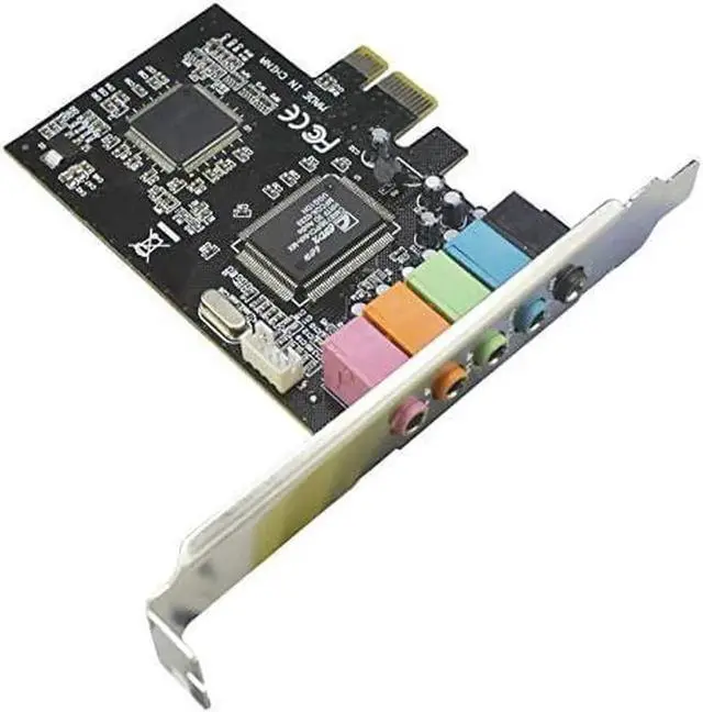 Alt view image 4 of 5 - PCIe 5.1 Channel Internal Sound Card with CMI8738 Chip, Low Profile Bracket 3D Stereo PCI-e Audio Adapter 32/64 Bit Support Windows 7